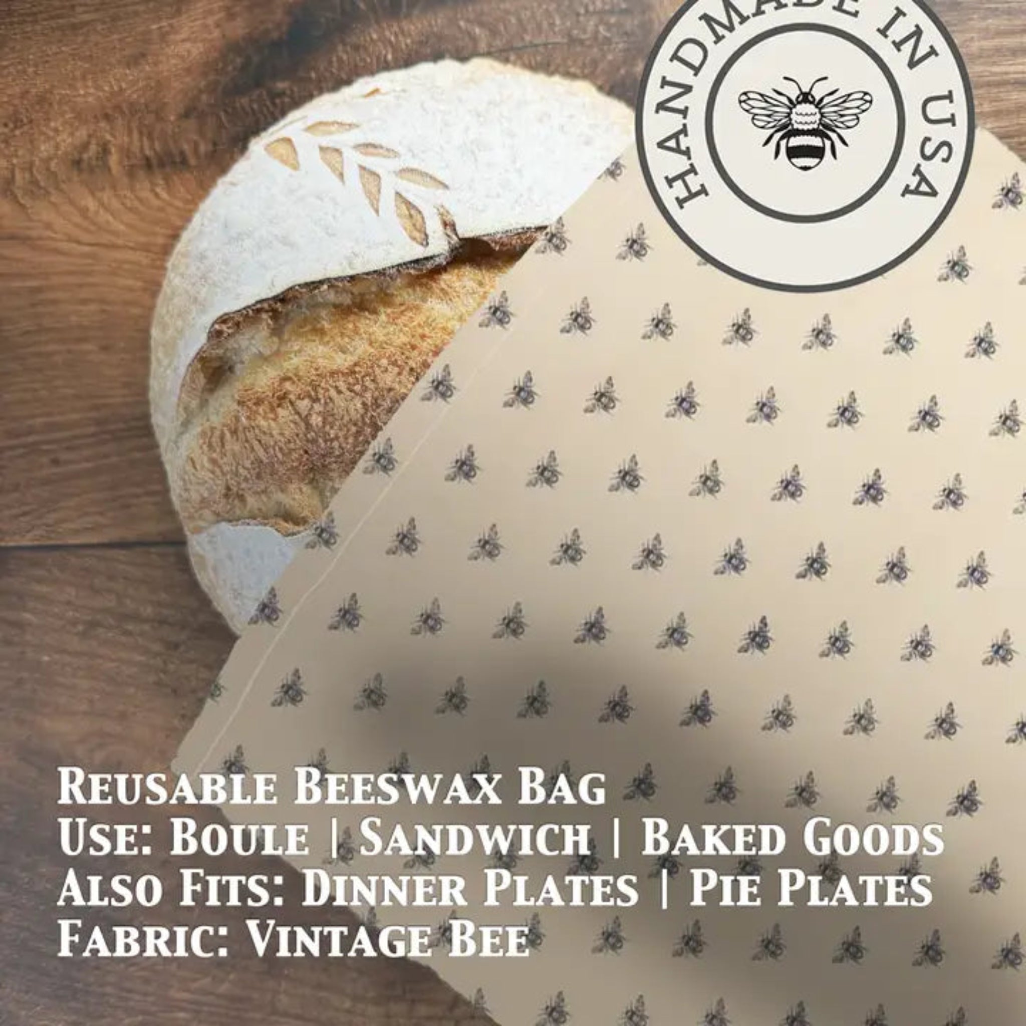 Bread Bag - Vintage Bees