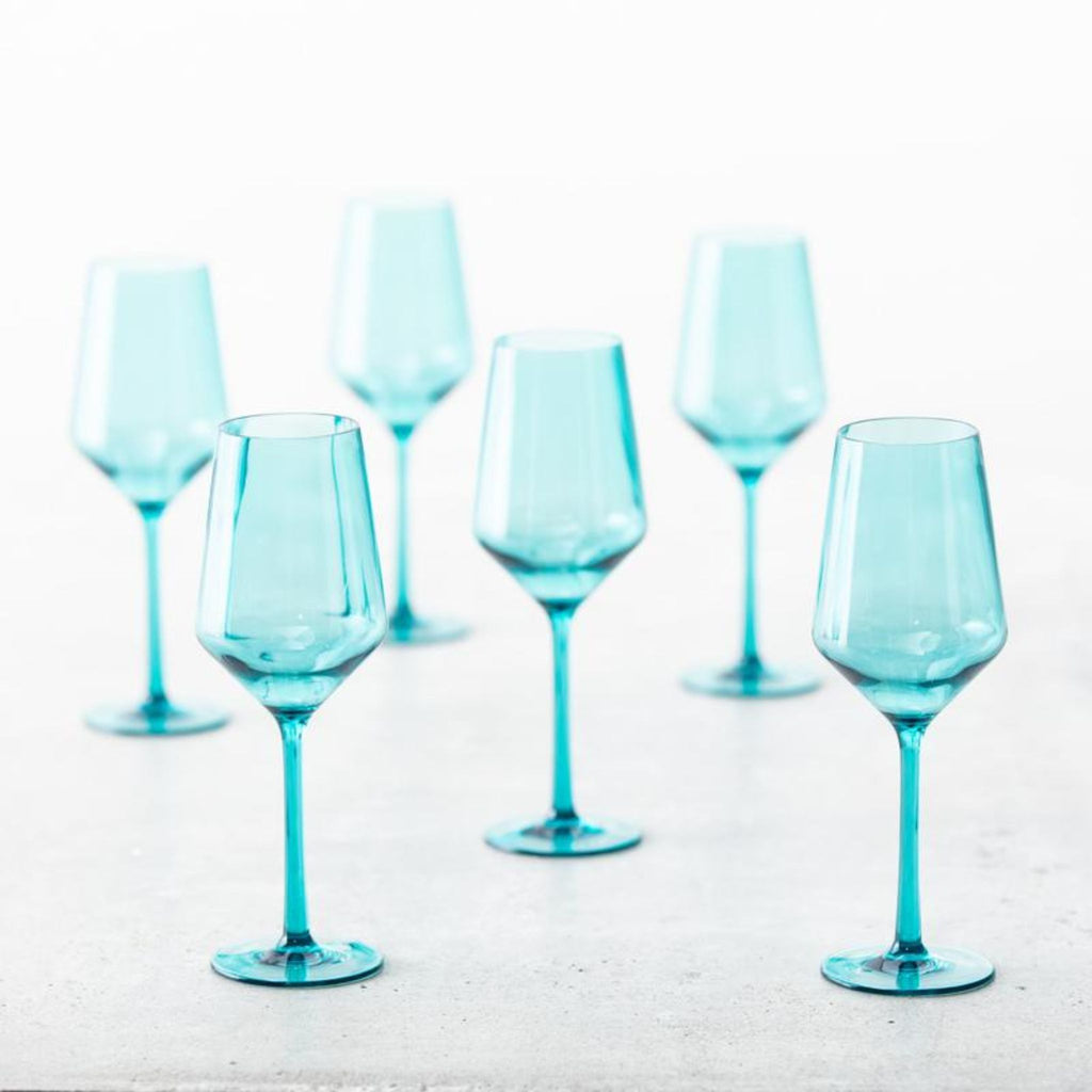 Sauvignon Blanc Outdoor Glass - aqua sky