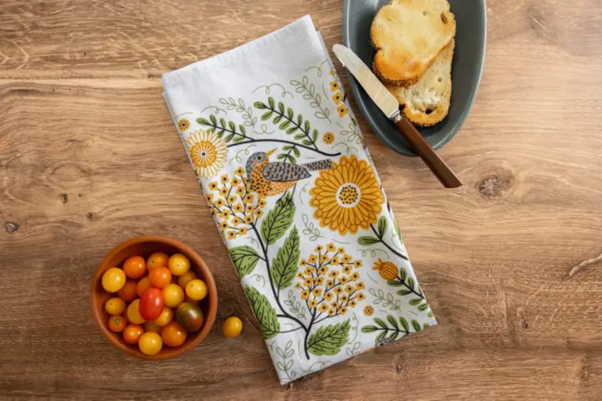 Dishtowel - Mums & Robins