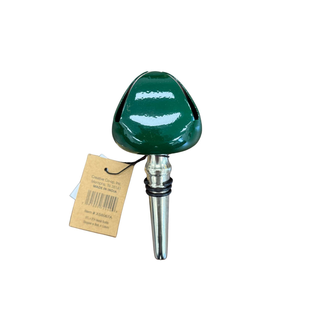 green wine stopper with bell