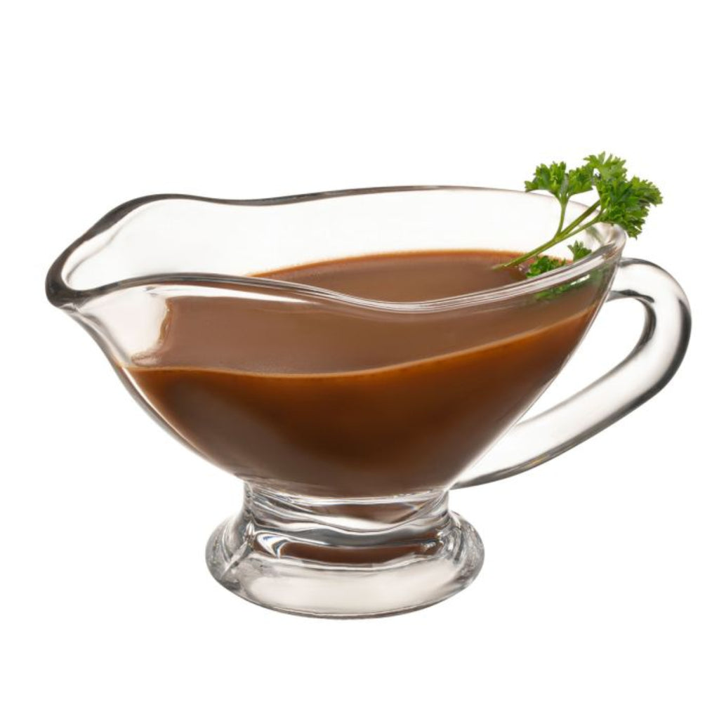 Glass Gravy Boat in use