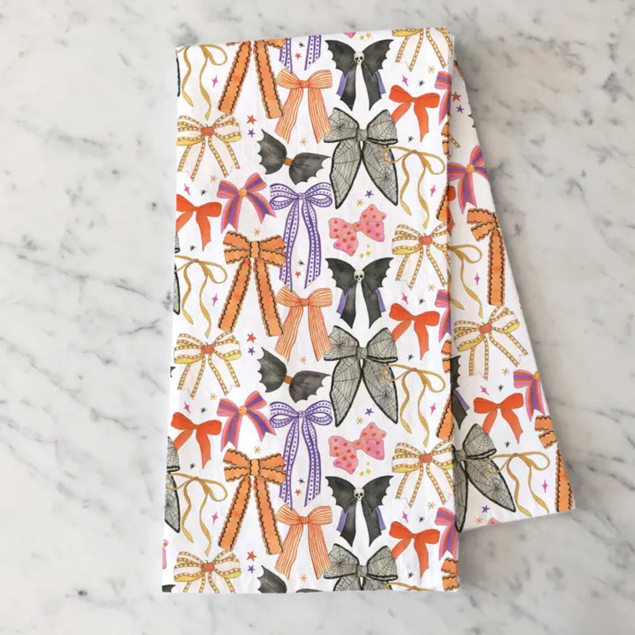 Dishtowel - Halloween Bows