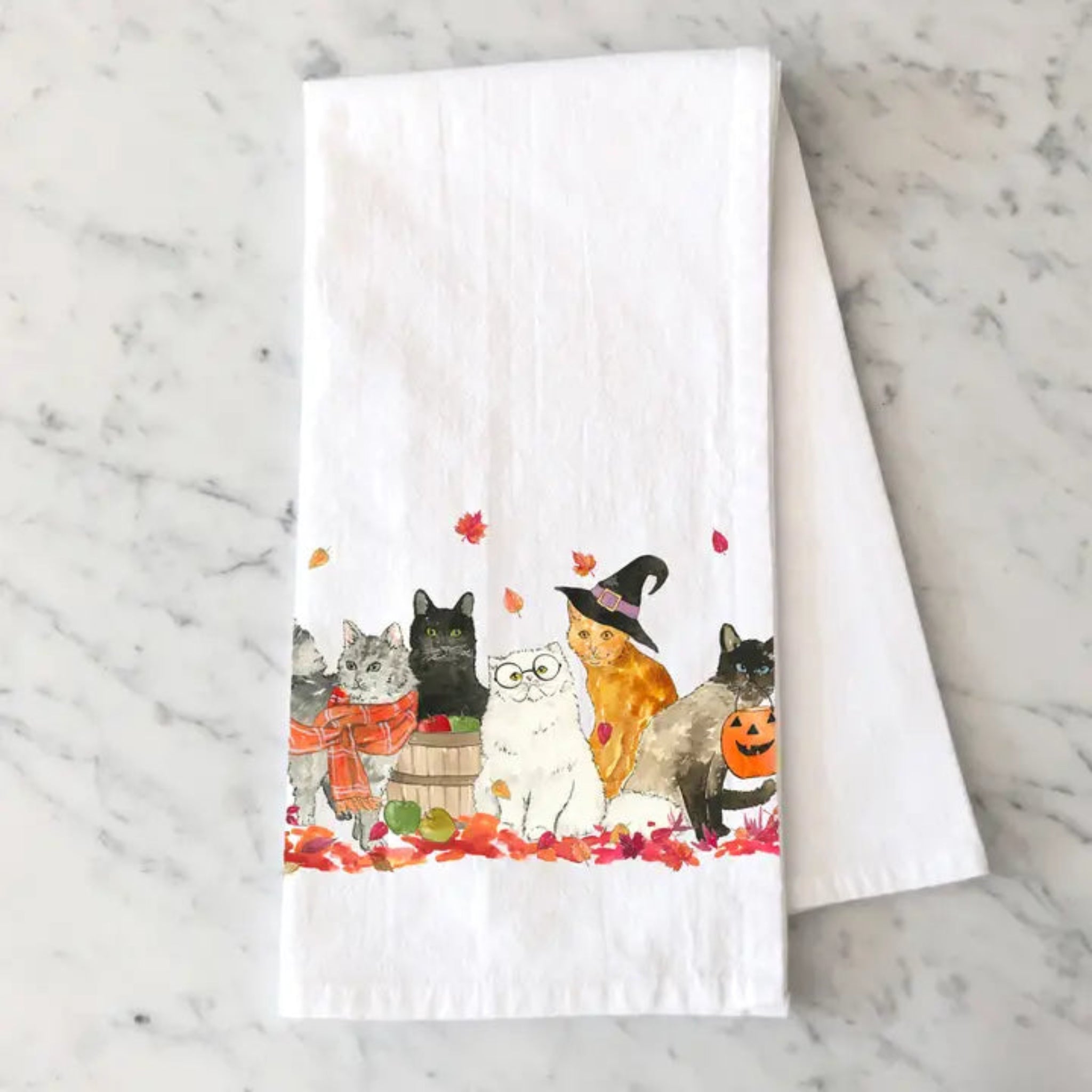 Dishtowel - Halloween Cats