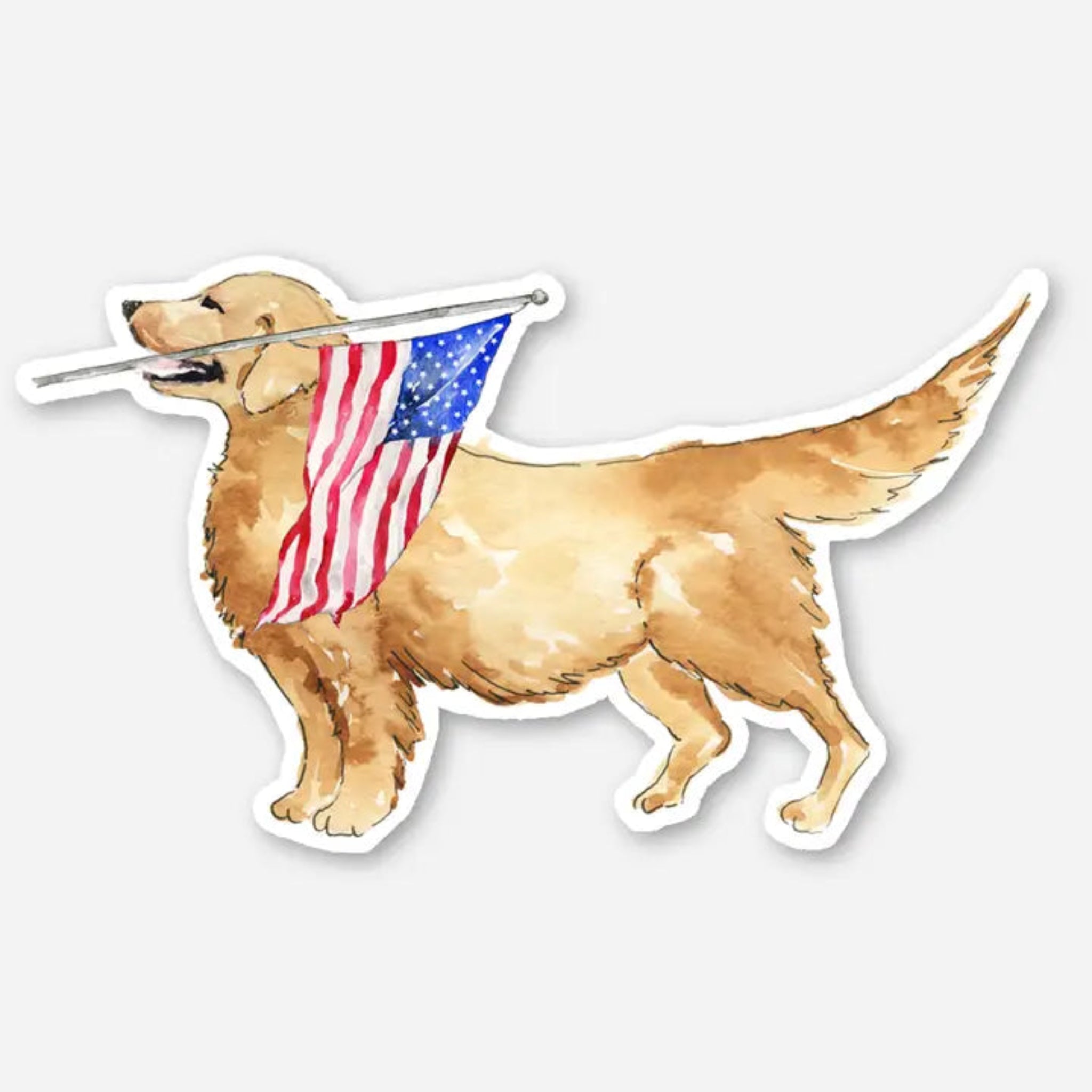 Sticker - USA Golden Retriever