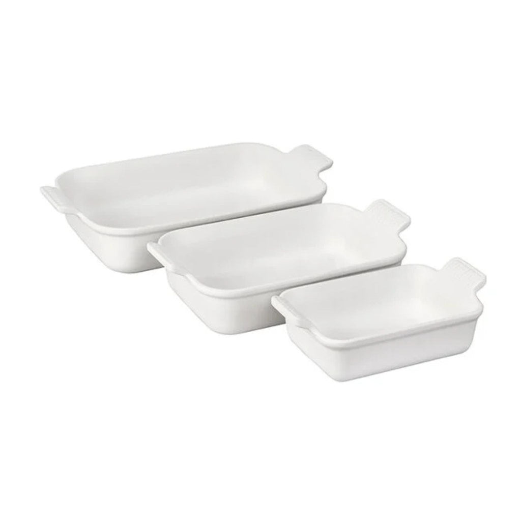 Rect. Baking Dish - Set of 3 white