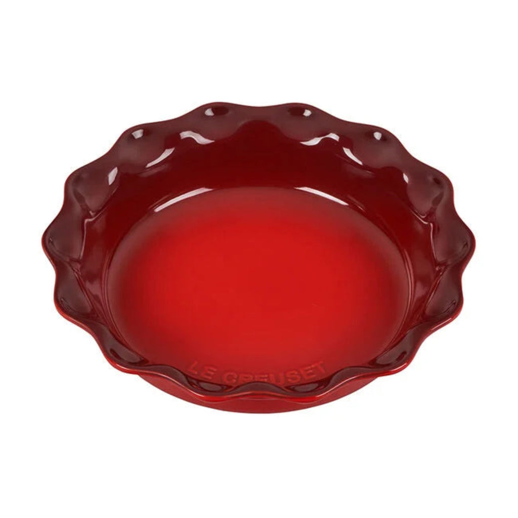 Fluted Pie Dish - cerise