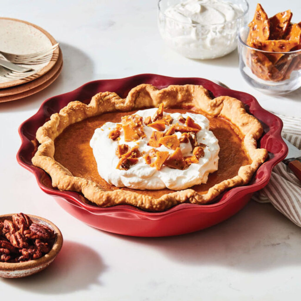 Fluted Pie Dish in use