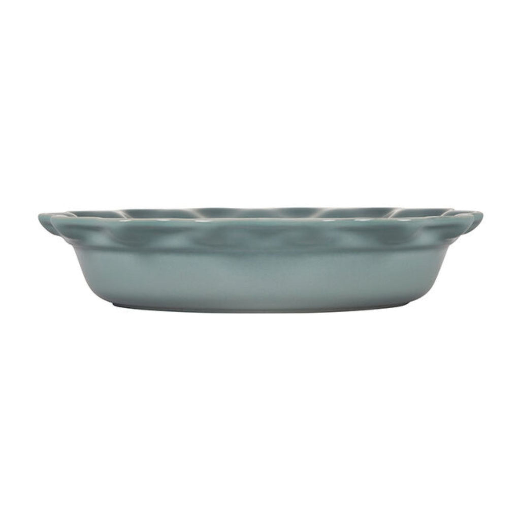 Fluted Pie Dish sea salt side view