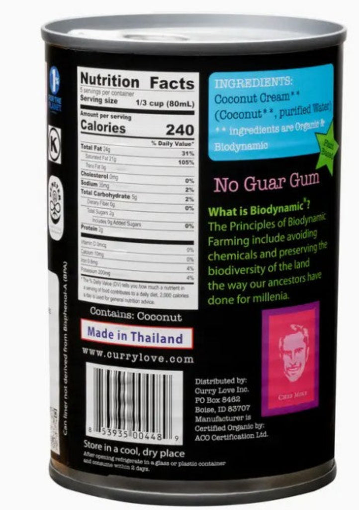 coconut cream nutrition info
