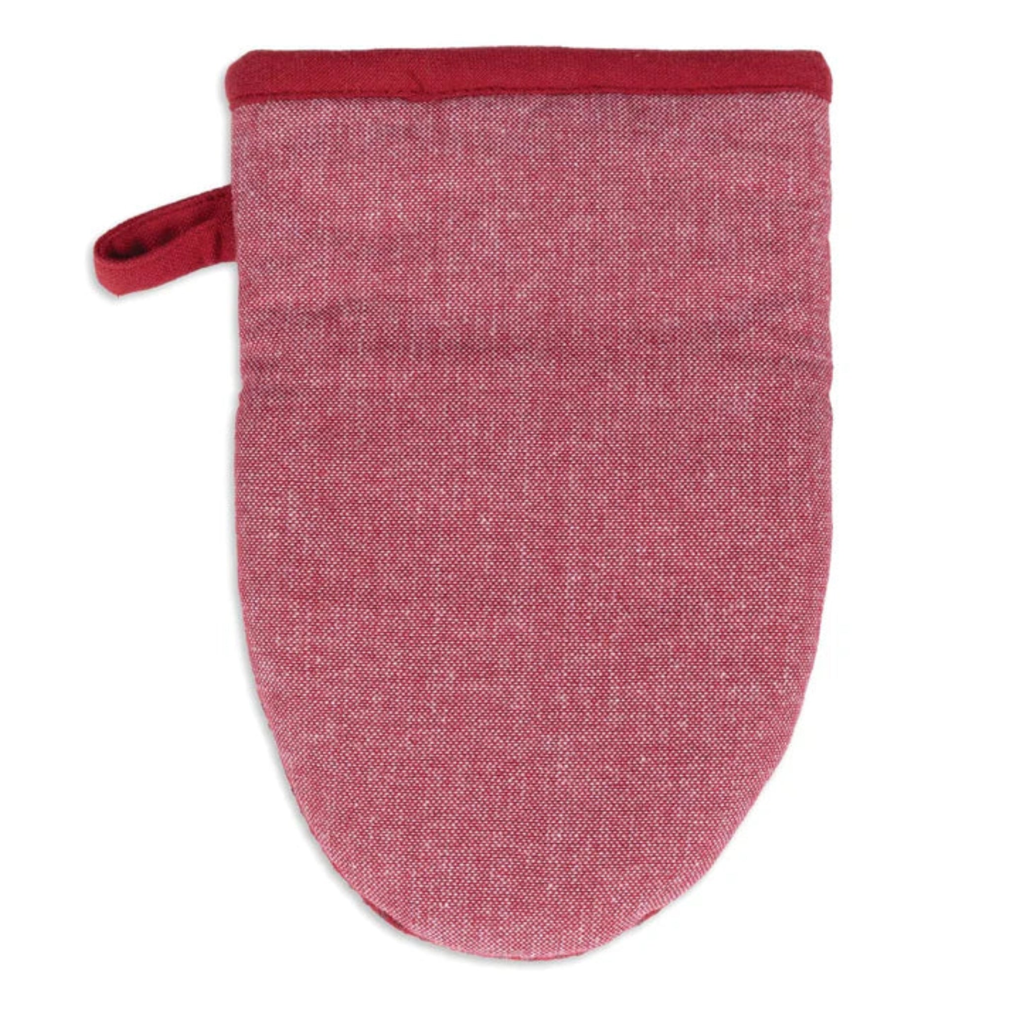 Chambray Mini Mitt - Garnet