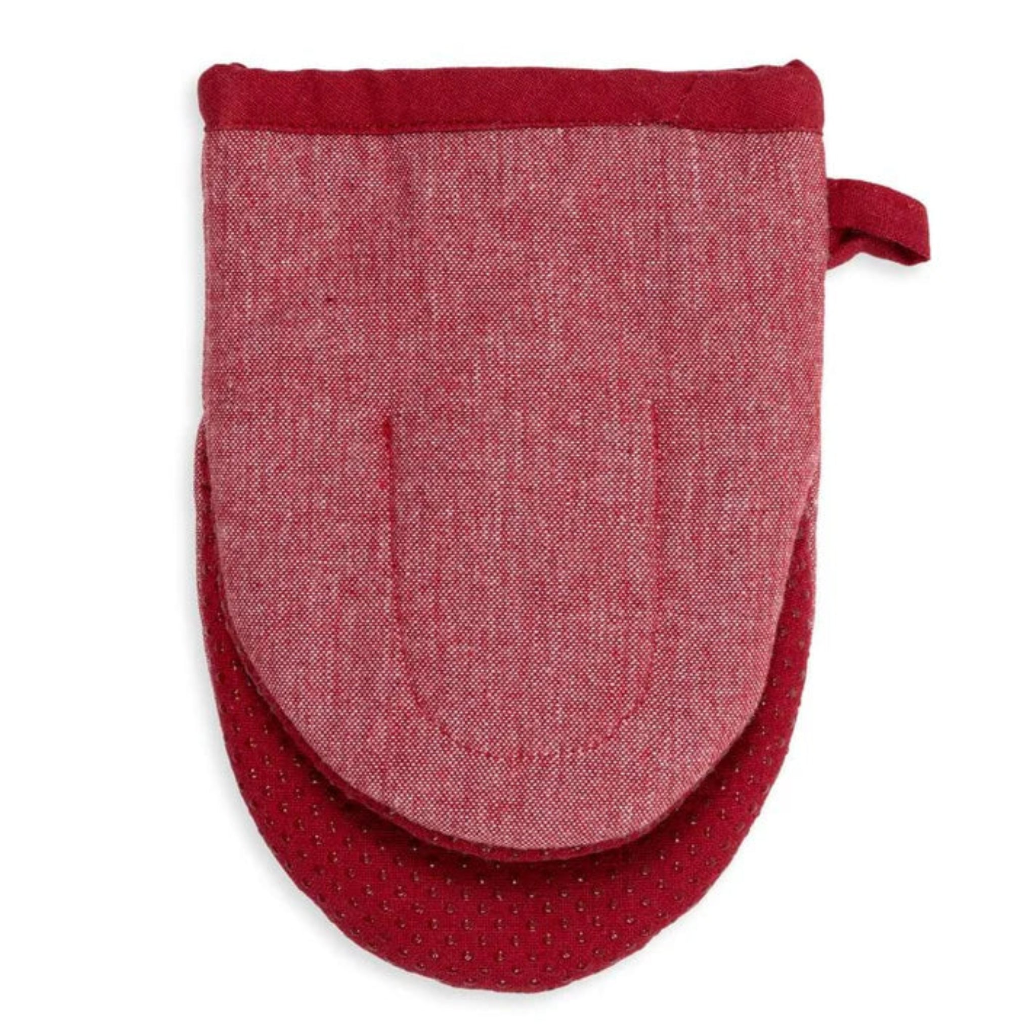 Chambray Mini Mitt - Garnet