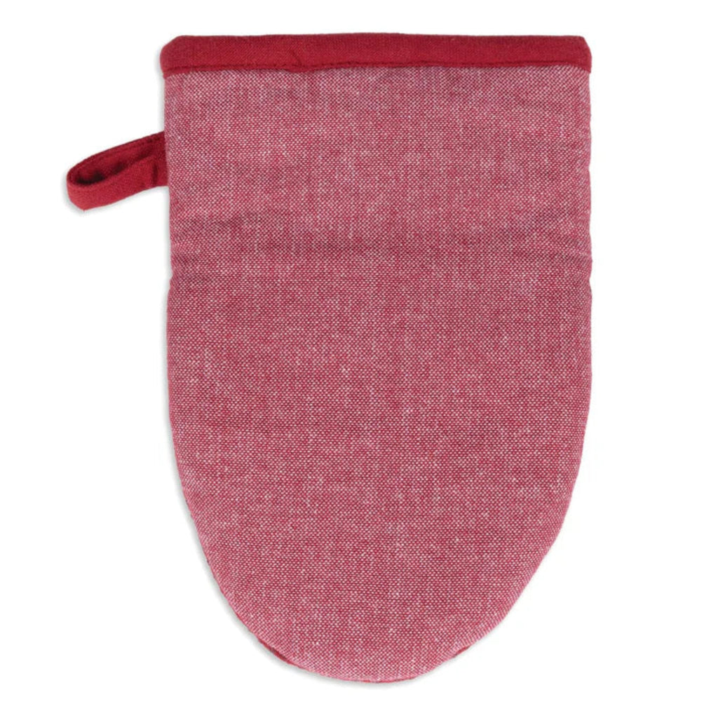 Chambray Mini Mitt - Garnet