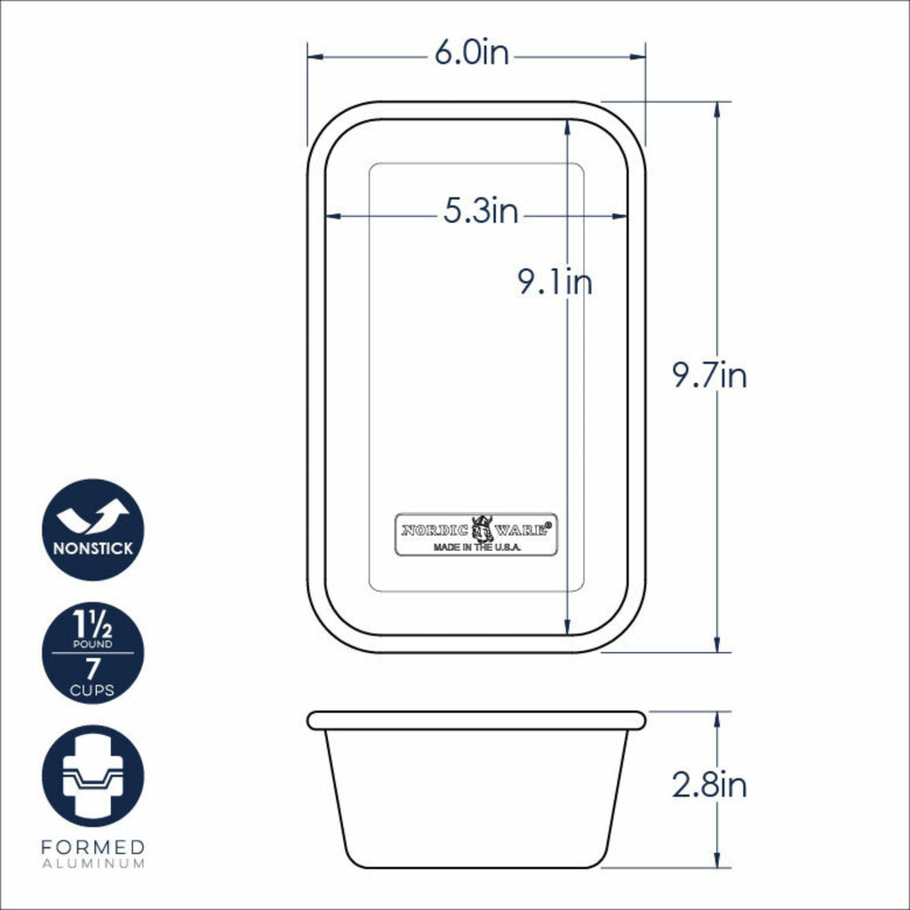 Naturals Nonstick 1.5 lb Loaf Pan
