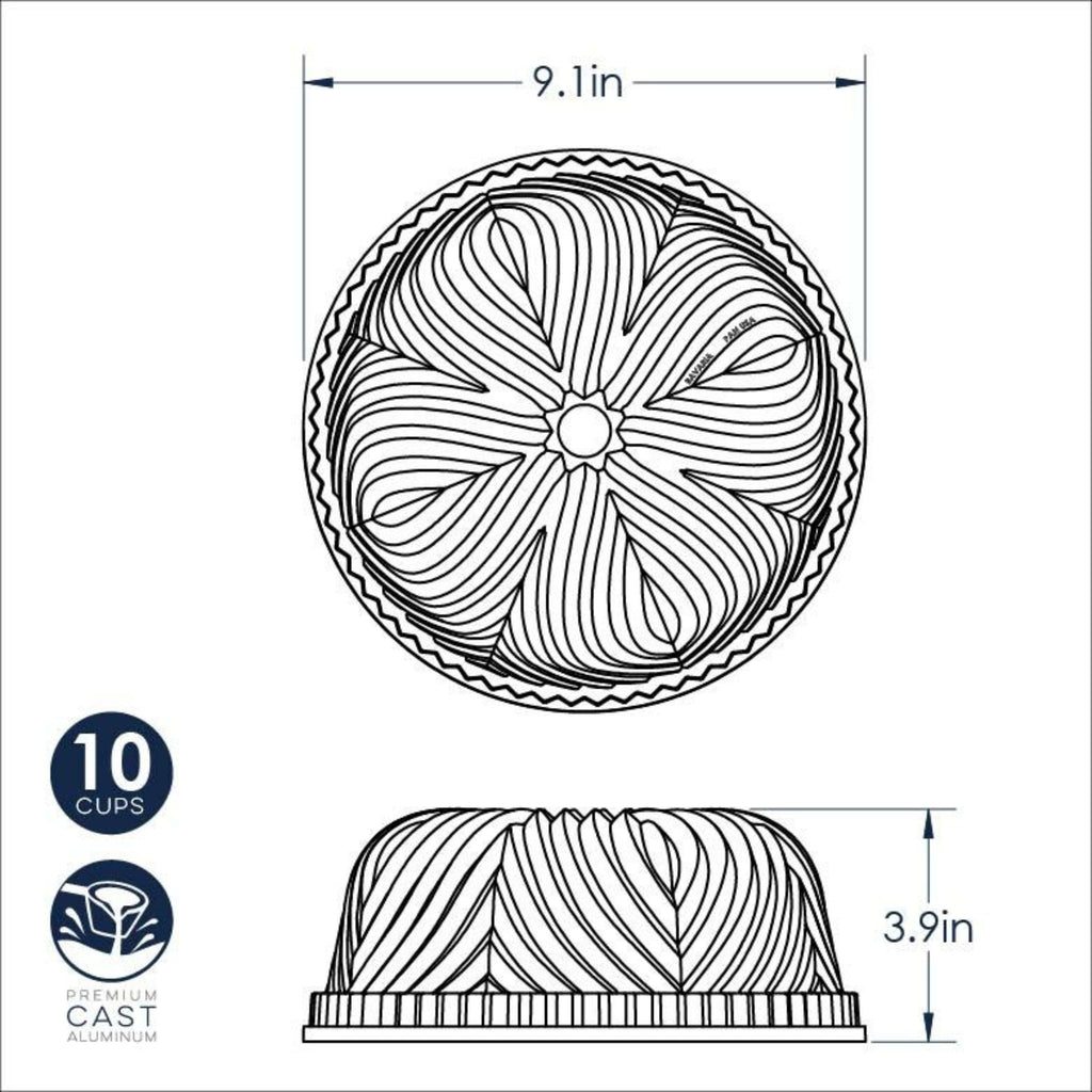 Bavaria Bundt Pan dimensions