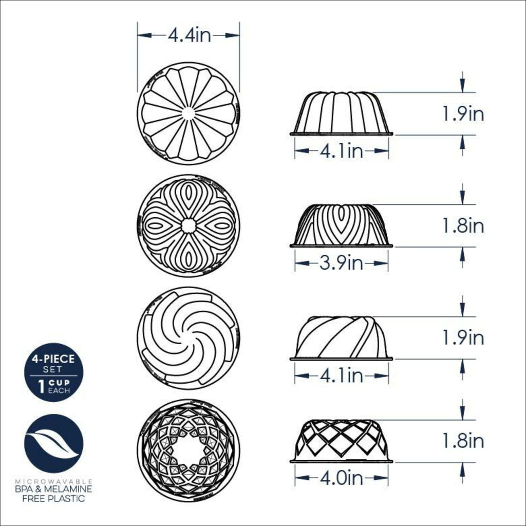 mini bundt set drawings