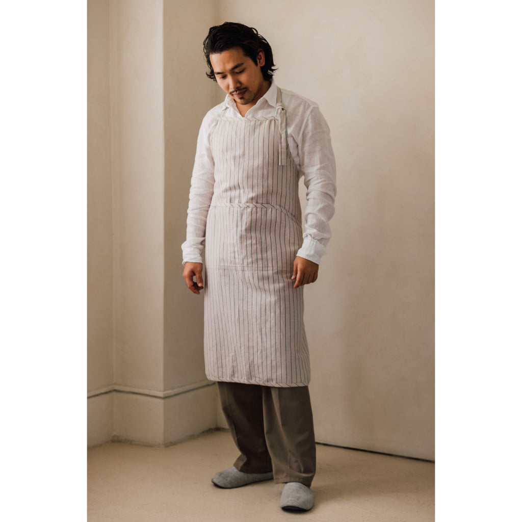 Apron - Sage Maison Linen on model