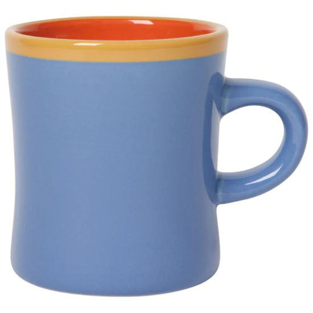 blue diner mug