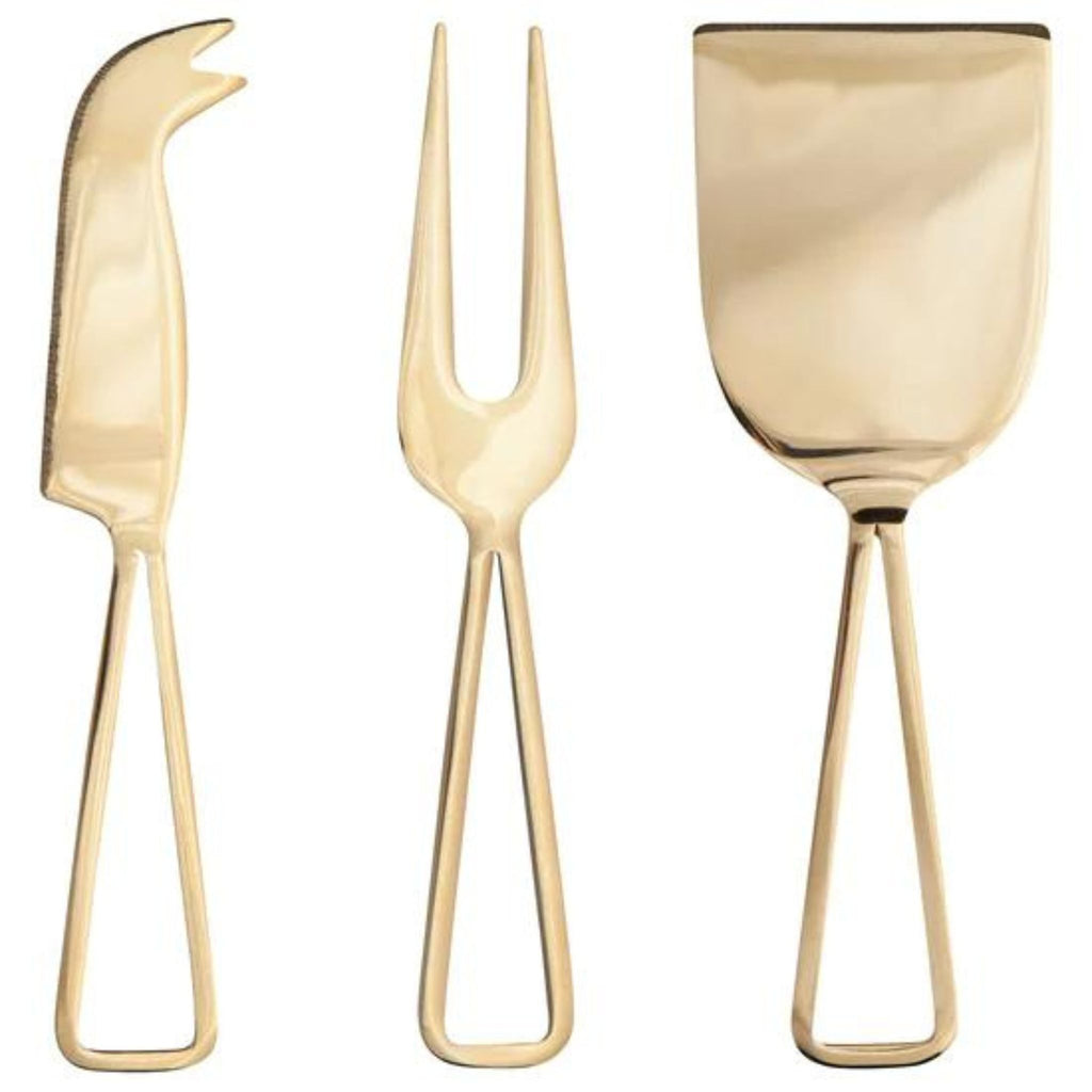 gold cheese knife set