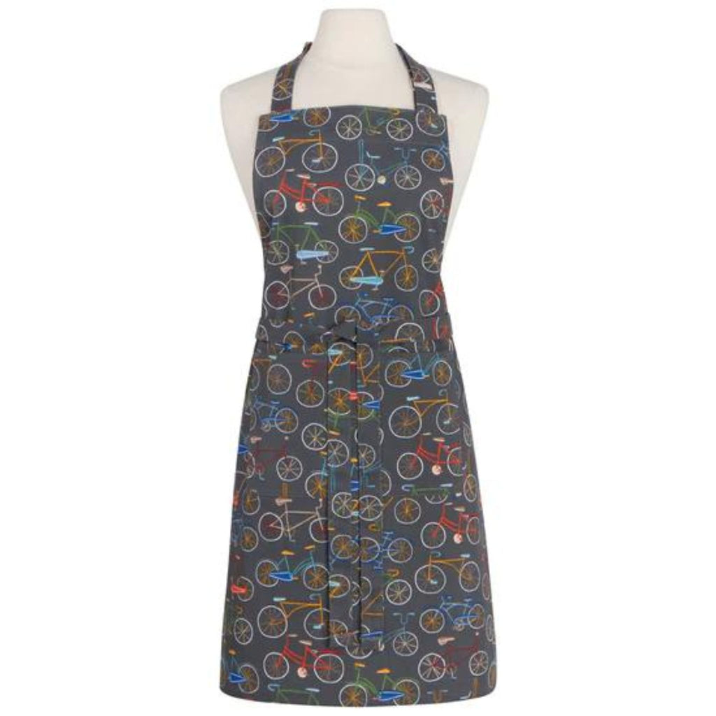apron with bicycle pattern