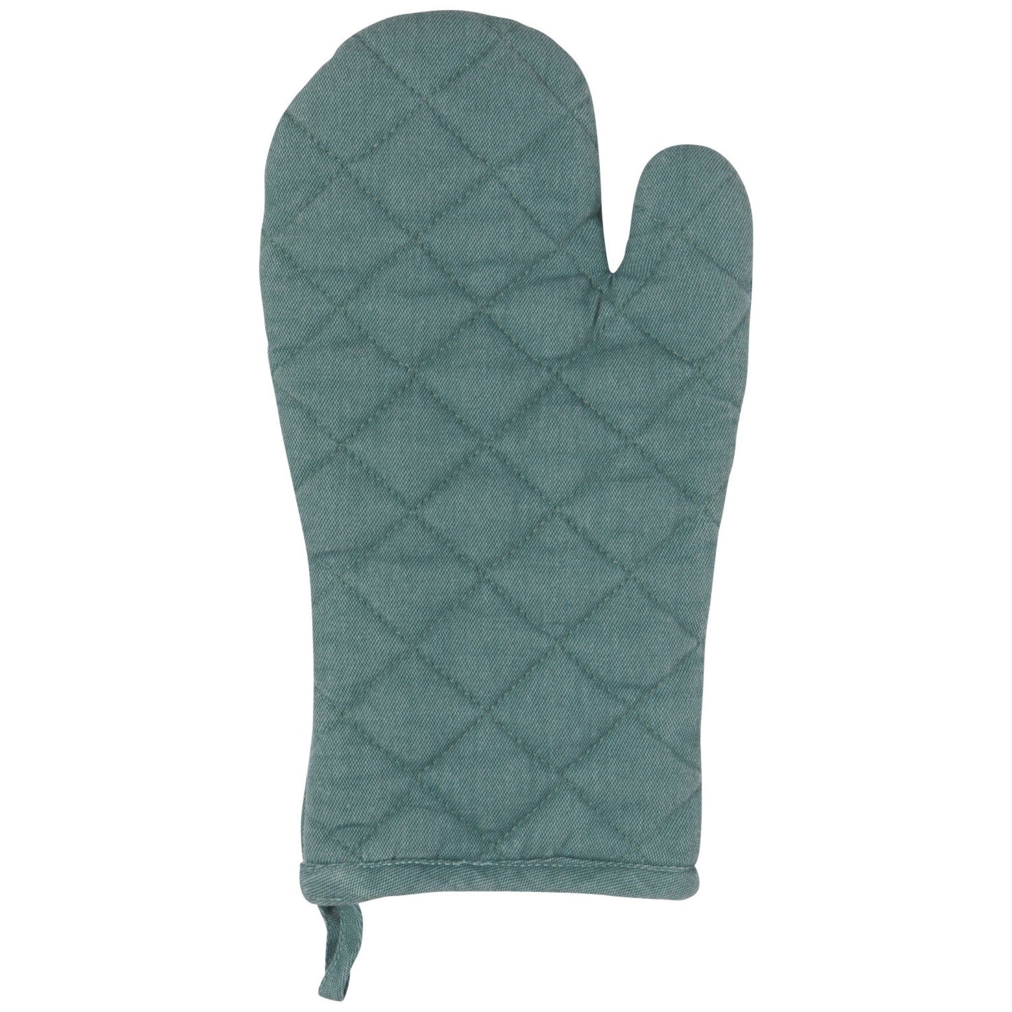 Stonewash oven mitt- lagoon