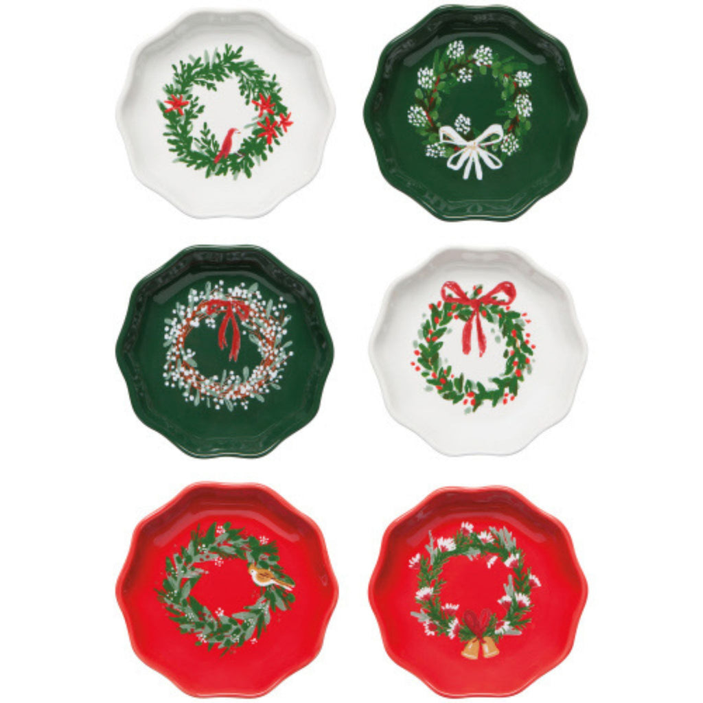 Pinch Bowl Set - Wreaths