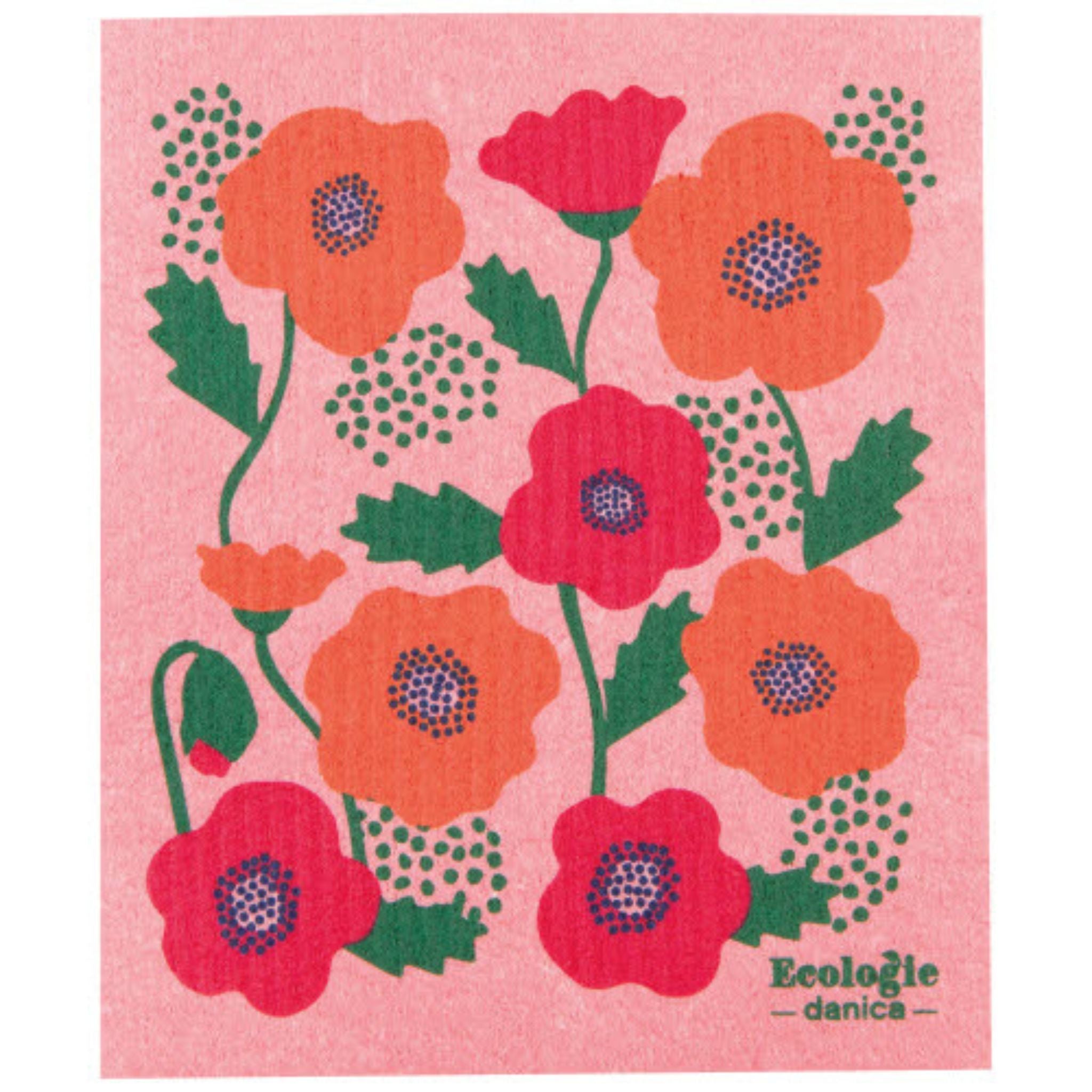 Swedish Dish Cloth - Poppy