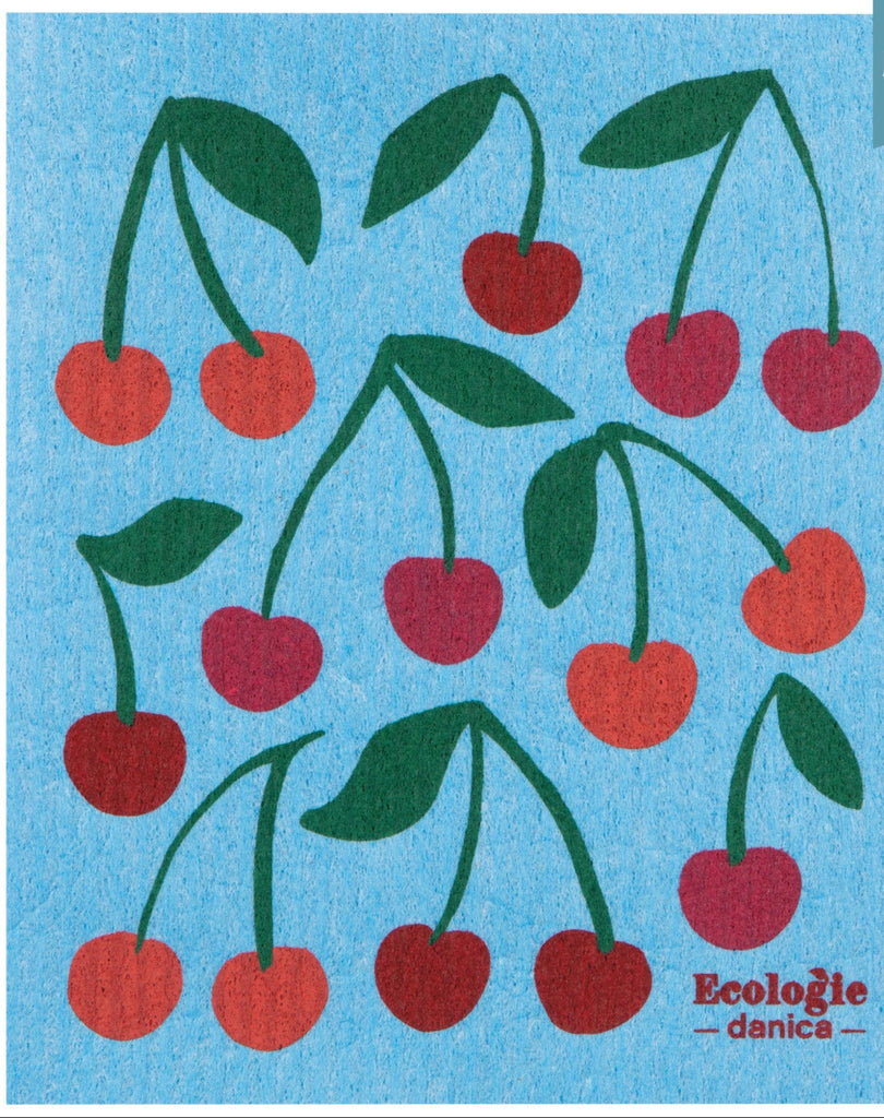 Swedish Dish Cloth - Wild Cherries