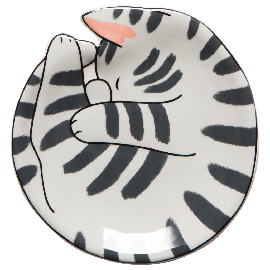 Trinket Tray - Meow & Furever black stripes