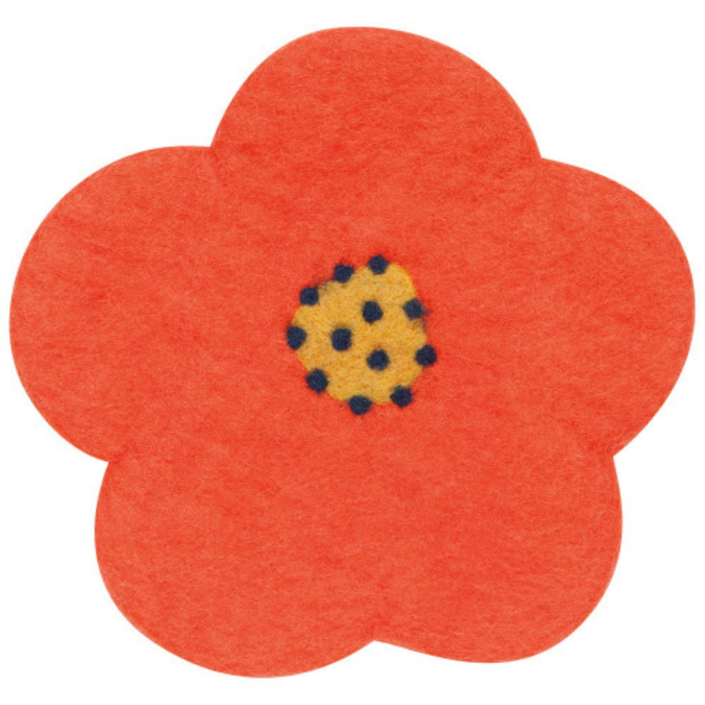 Trivet - Poppy Felt Wool