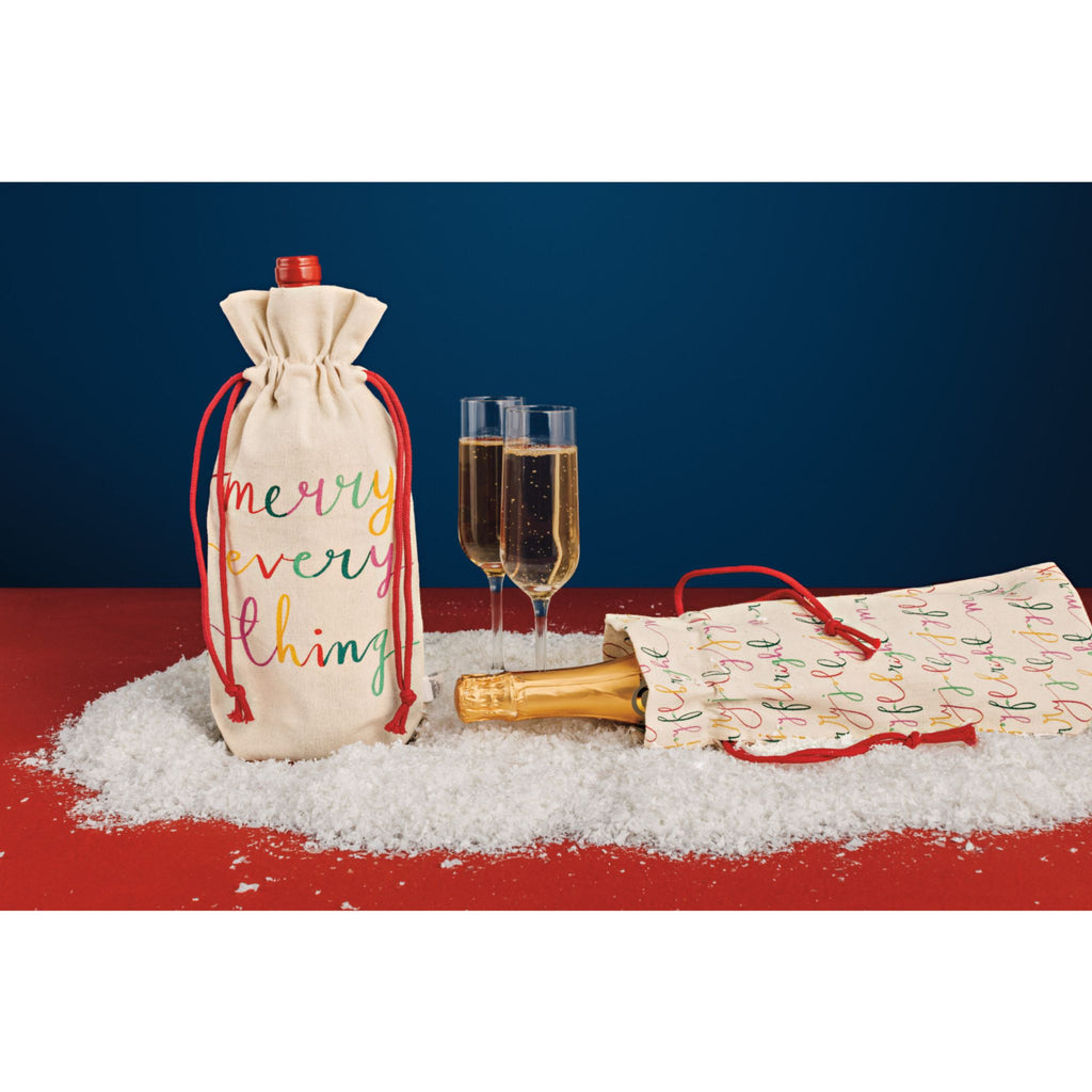 Wine Bag Set - Merry Everything, lifestyle pic