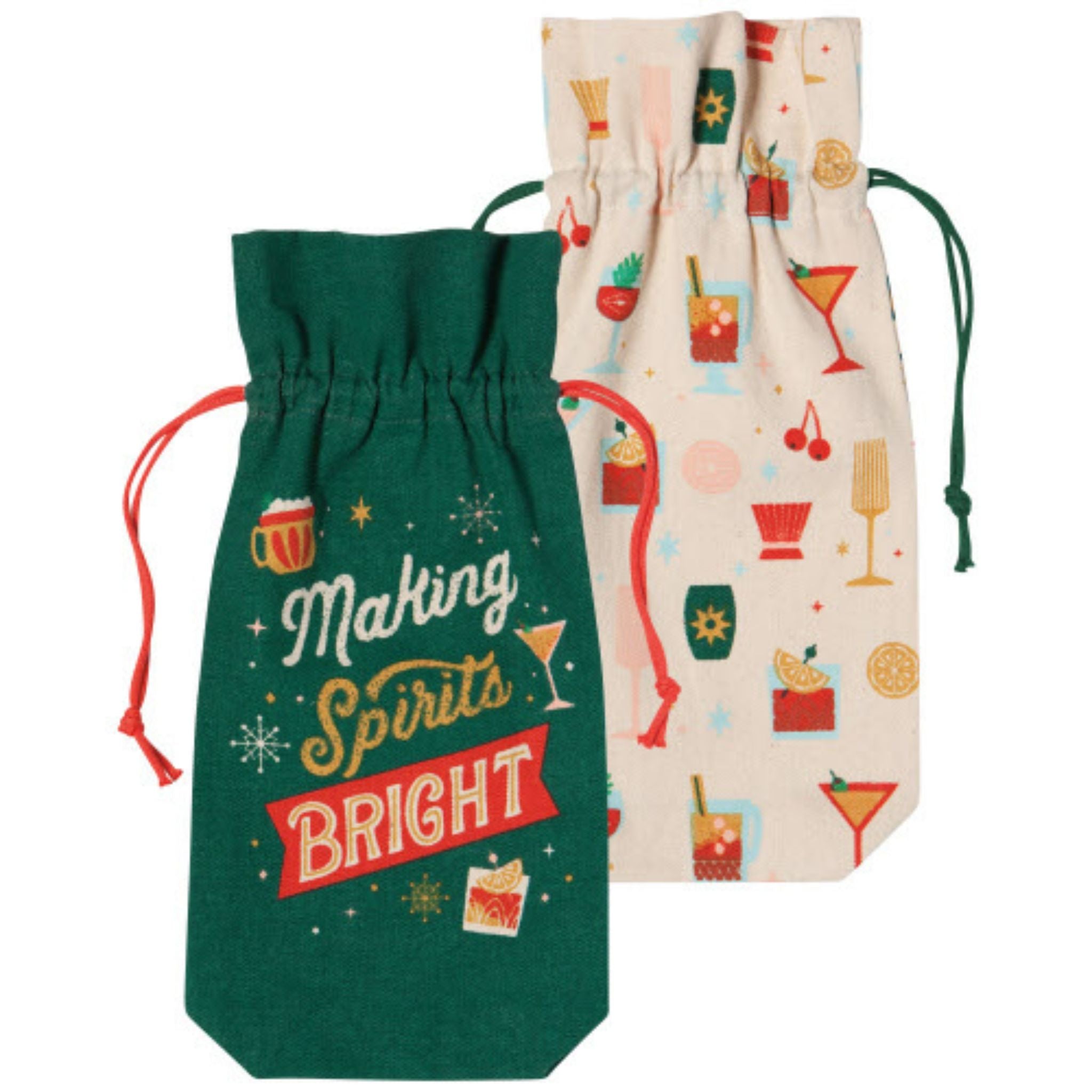 Wine Bag Set - Spirits Bright
