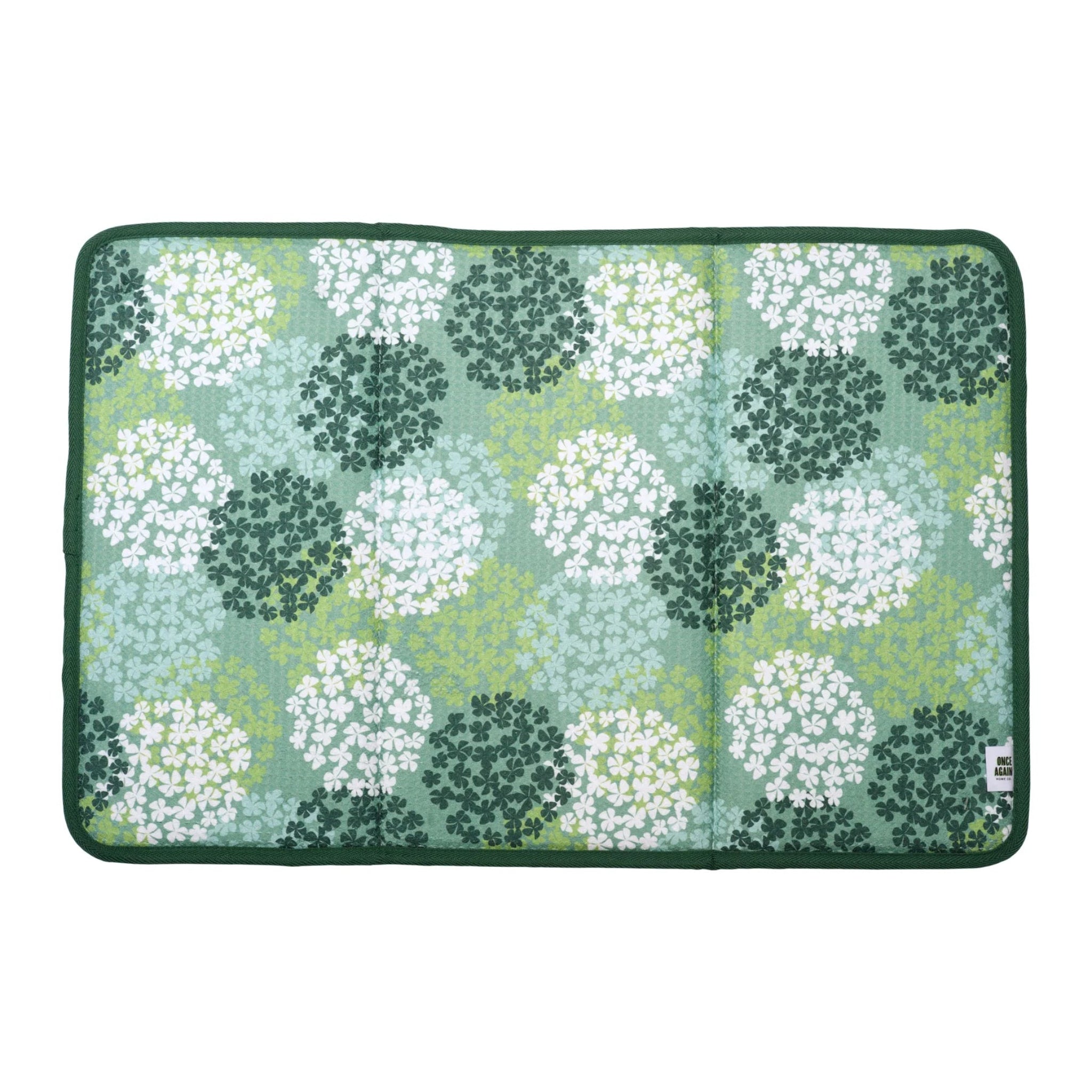 Dish Drying Mat - Hydrangea Green
