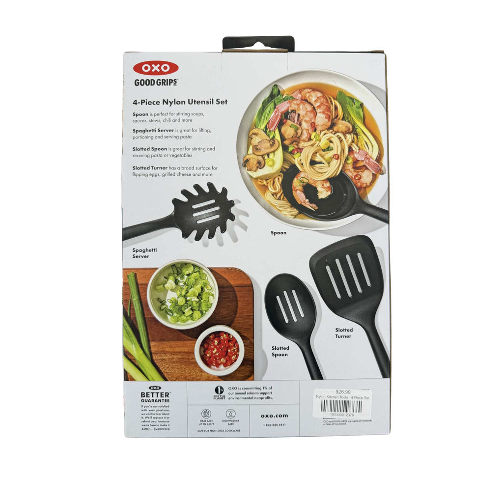 Oxo 4 piece nylon utensil set - back view