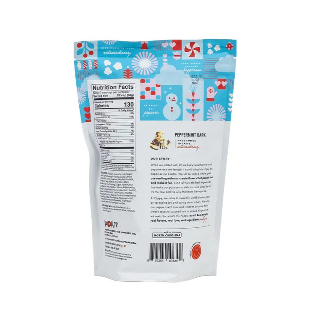 Peppermint Bark Popcorn - nutrition info