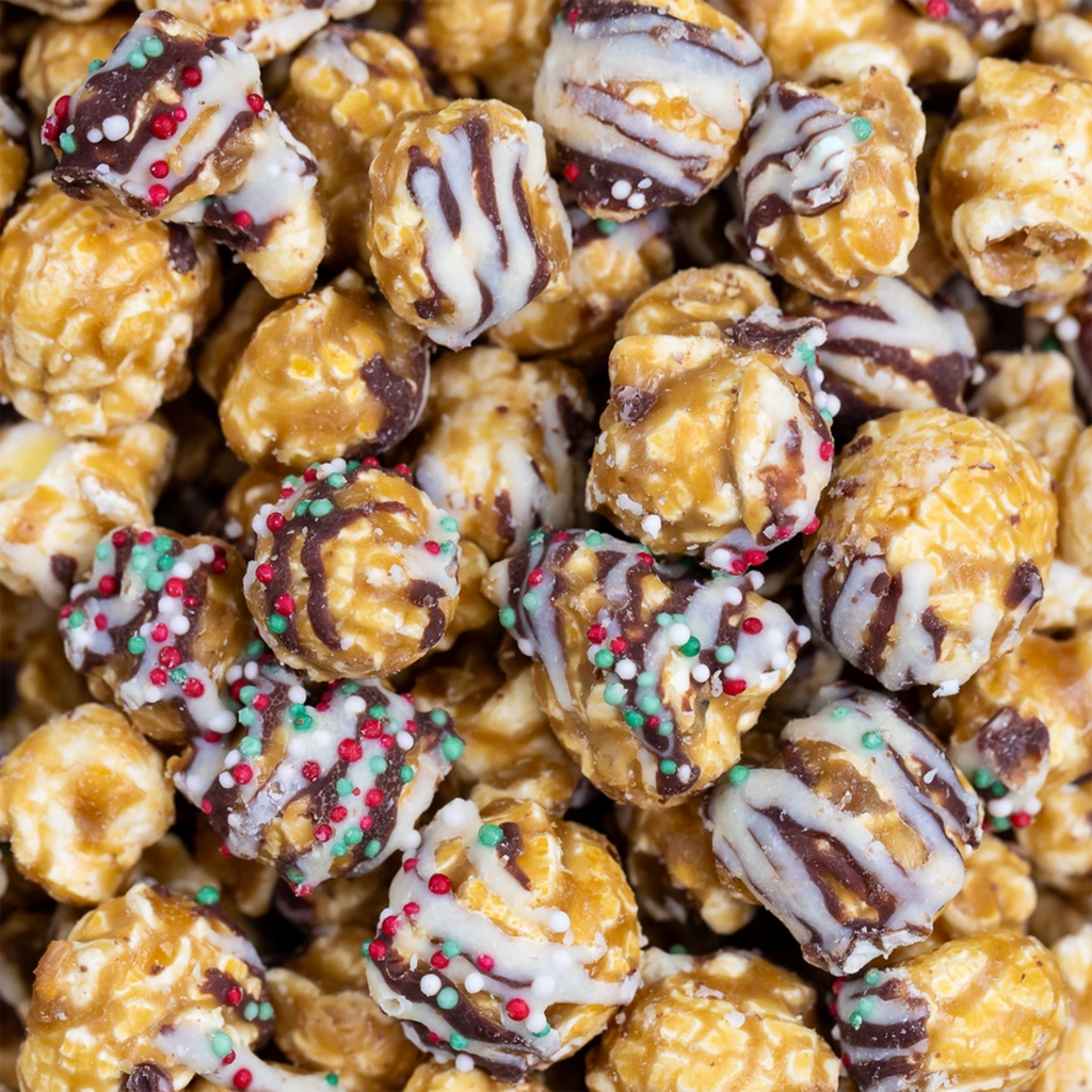Christmas Confetti Popcorn closeup
