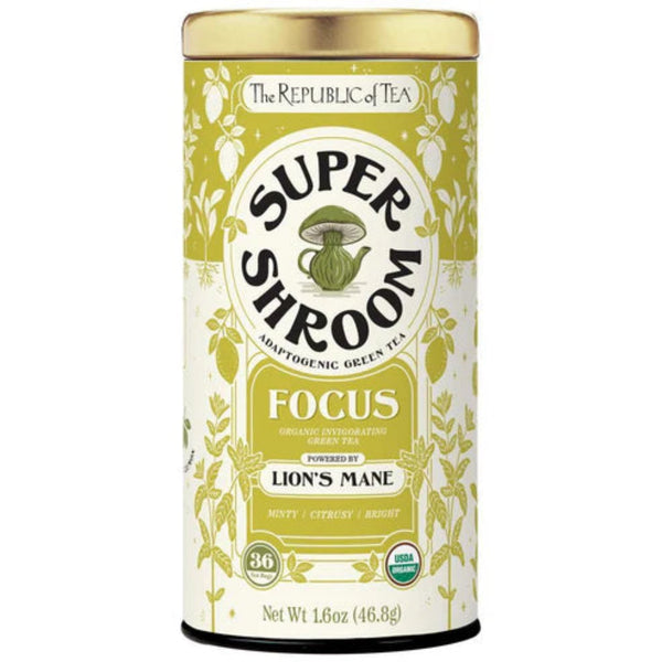 Republic of Tea Super Shroom Green Tea - Focus – Honeycomb Kitchen Shop