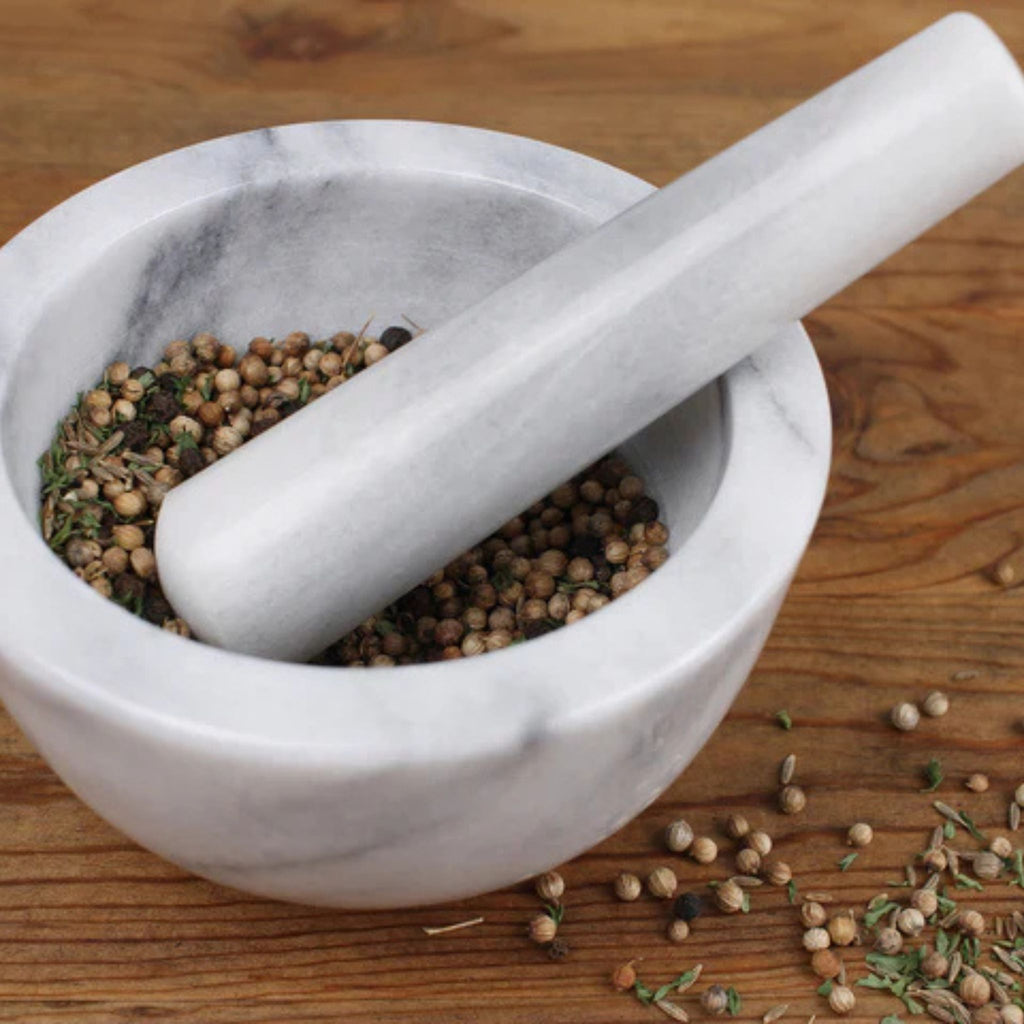 Mortar and Pestle - White Marble