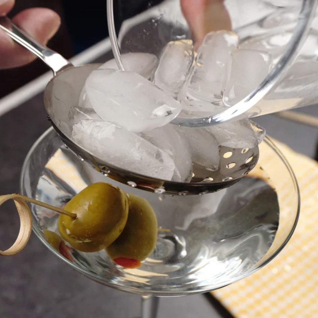 Retro Cocktail Strainer in use