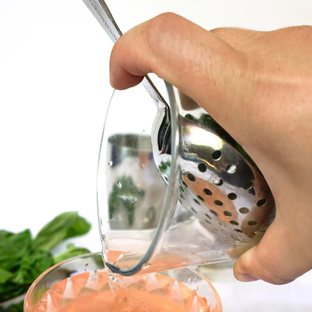 Retro Cocktail Strainer in use