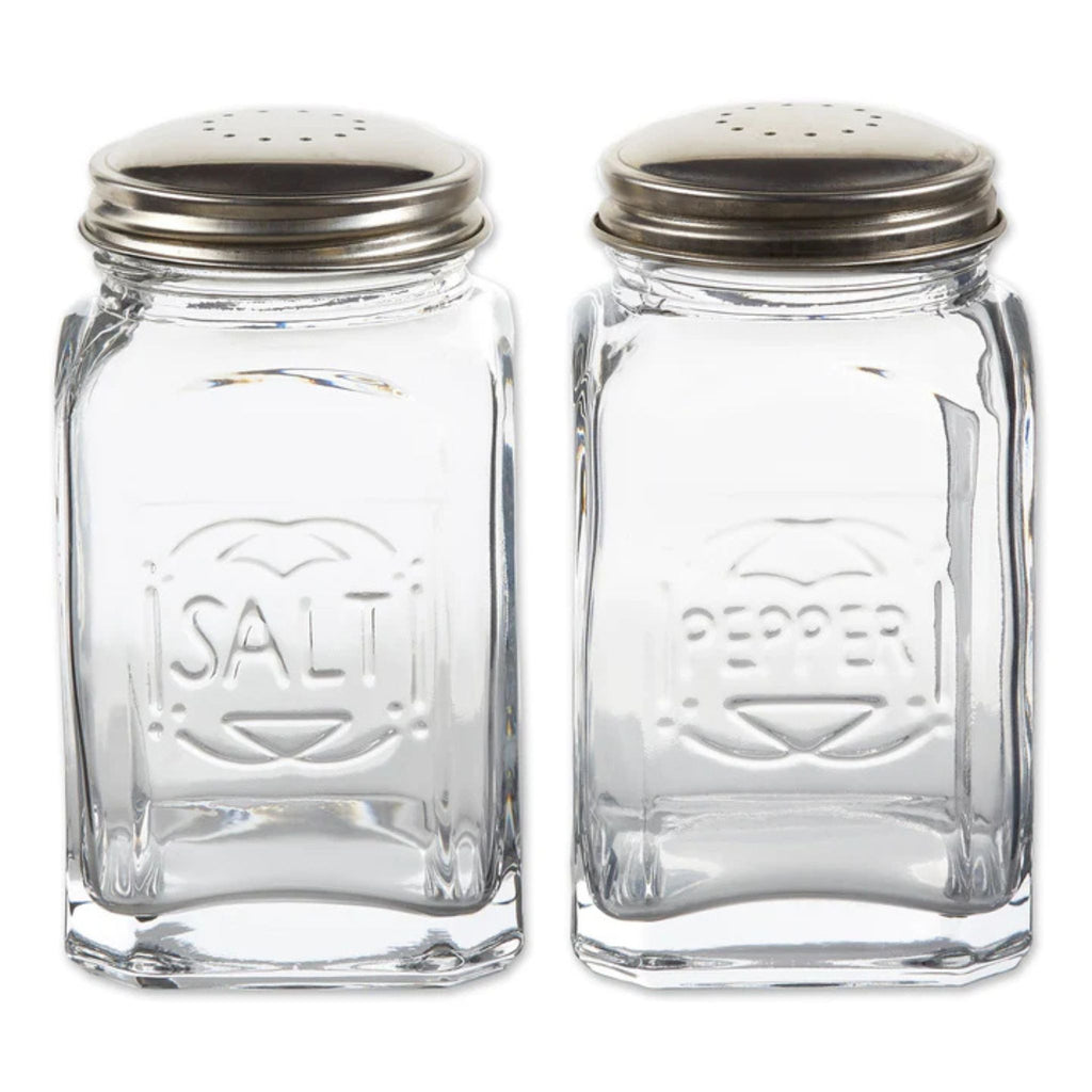 Retro Salt & Pepper Shaker Set - Clear