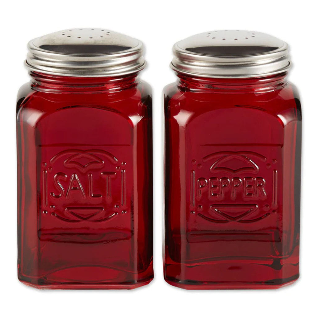 Retro Salt & Pepper Shaker Set - Red