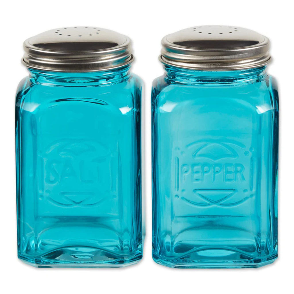 Retro Salt & Pepper Shaker Set - Turquoise