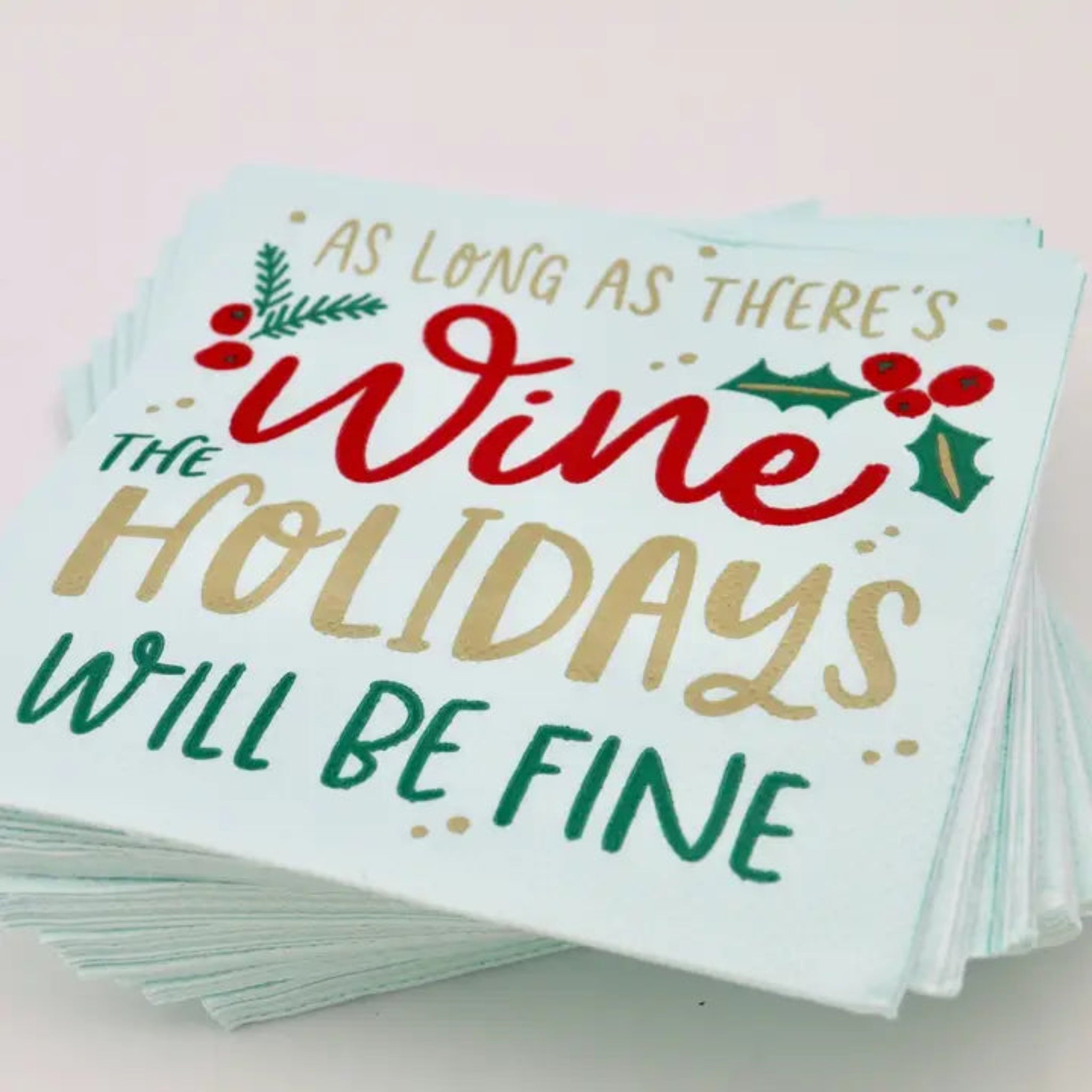 Cocktail Napkins - Holidays Will Be Fine