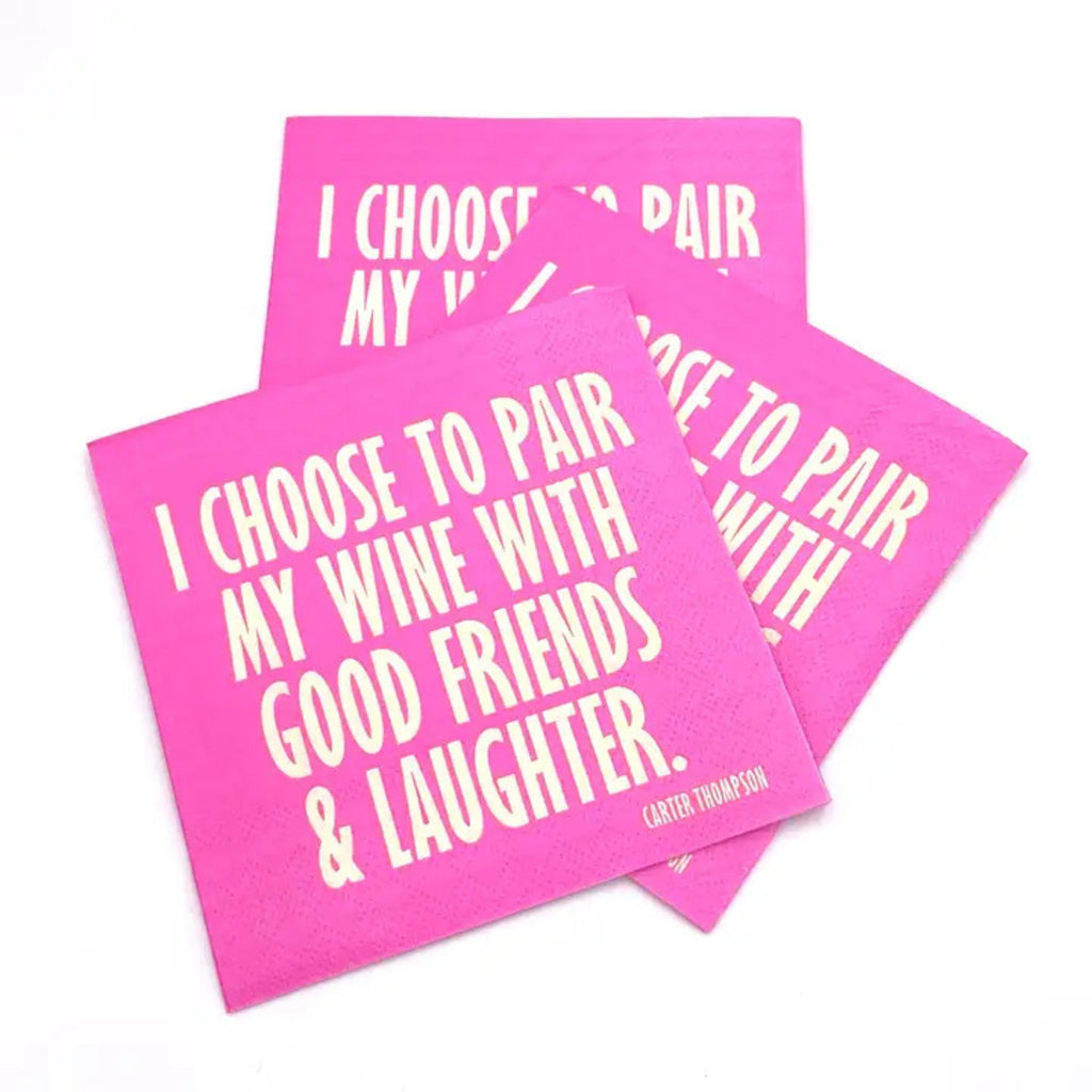 Cocktail Napkins - Pair Wine w/Friends