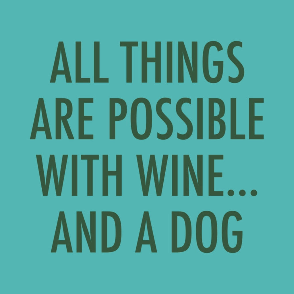 Cocktail Napkins - Wine & A Dog
