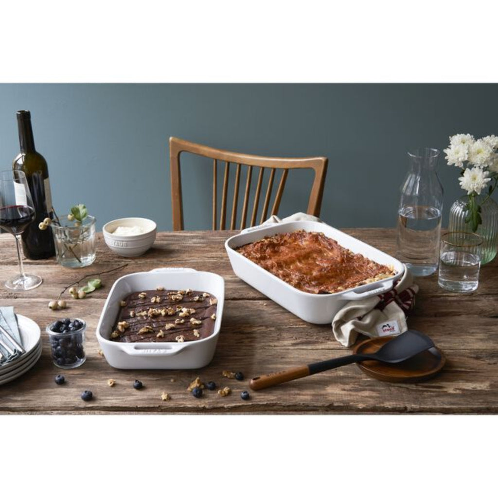 Rect. Baking Dish - 2 Pc. Set in use