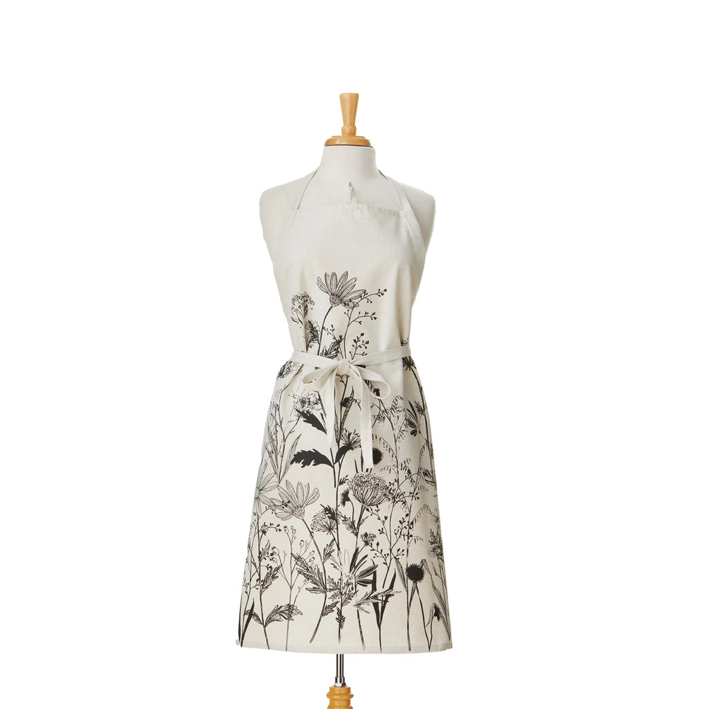Apron - Black Botanical