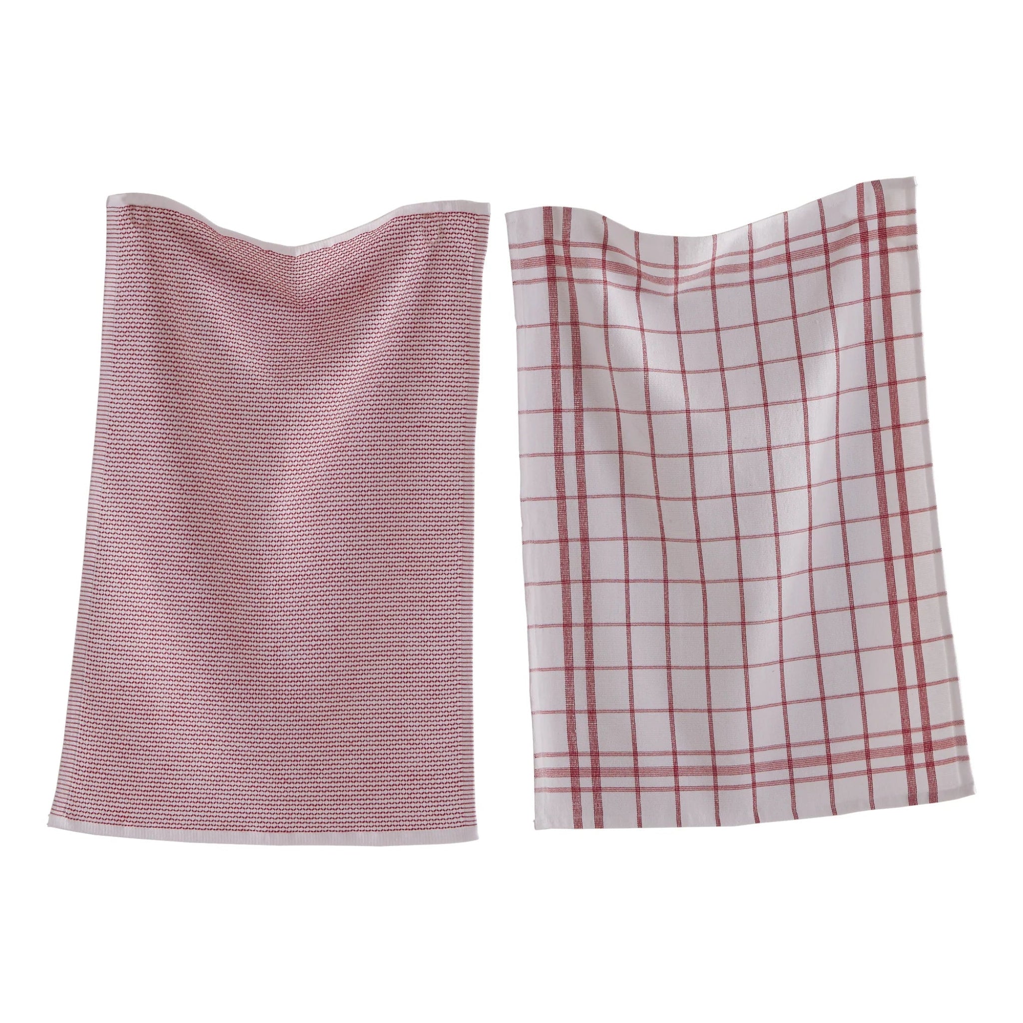 Dishtowel - Red Terry, 2 Pc Set