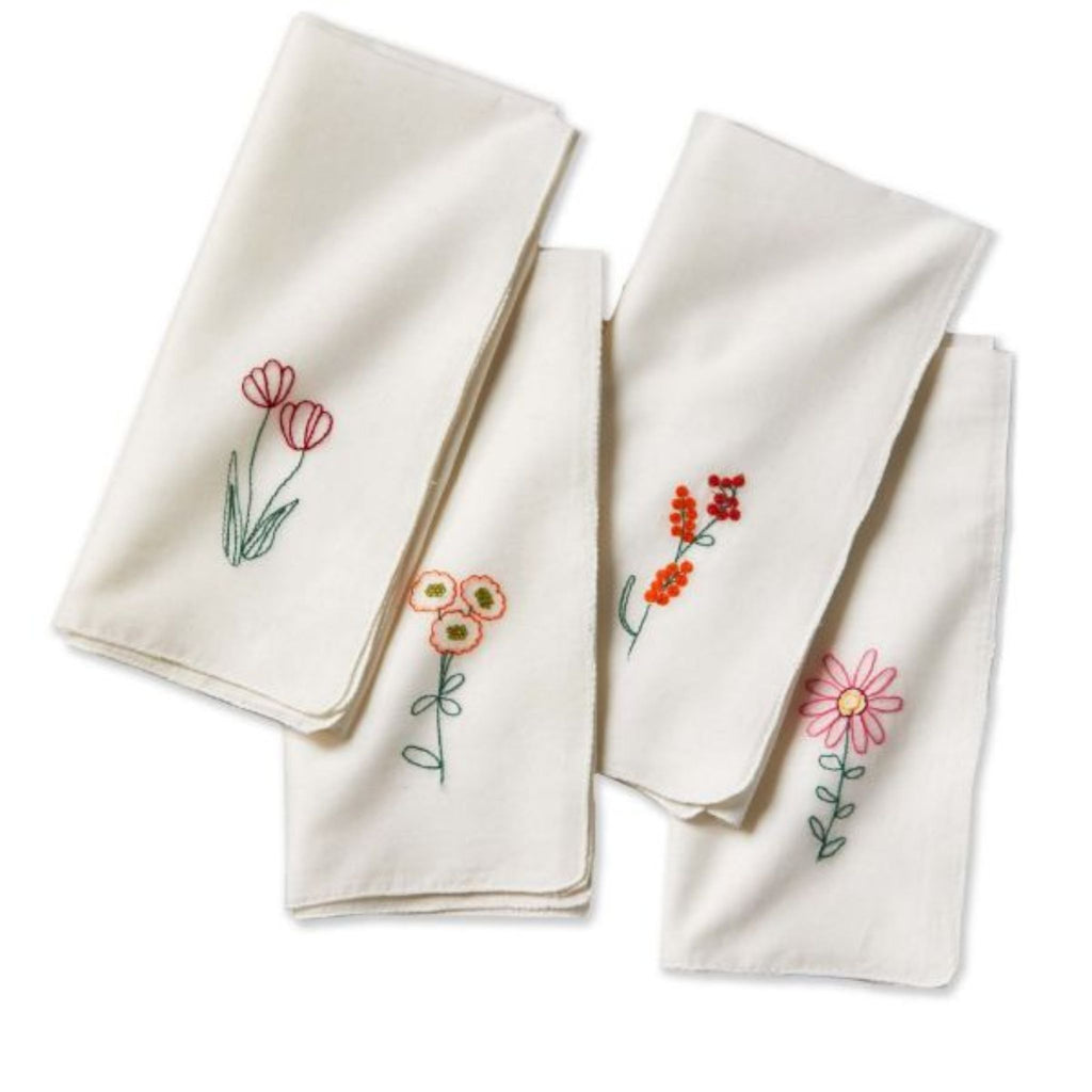 napkin set spring flowers