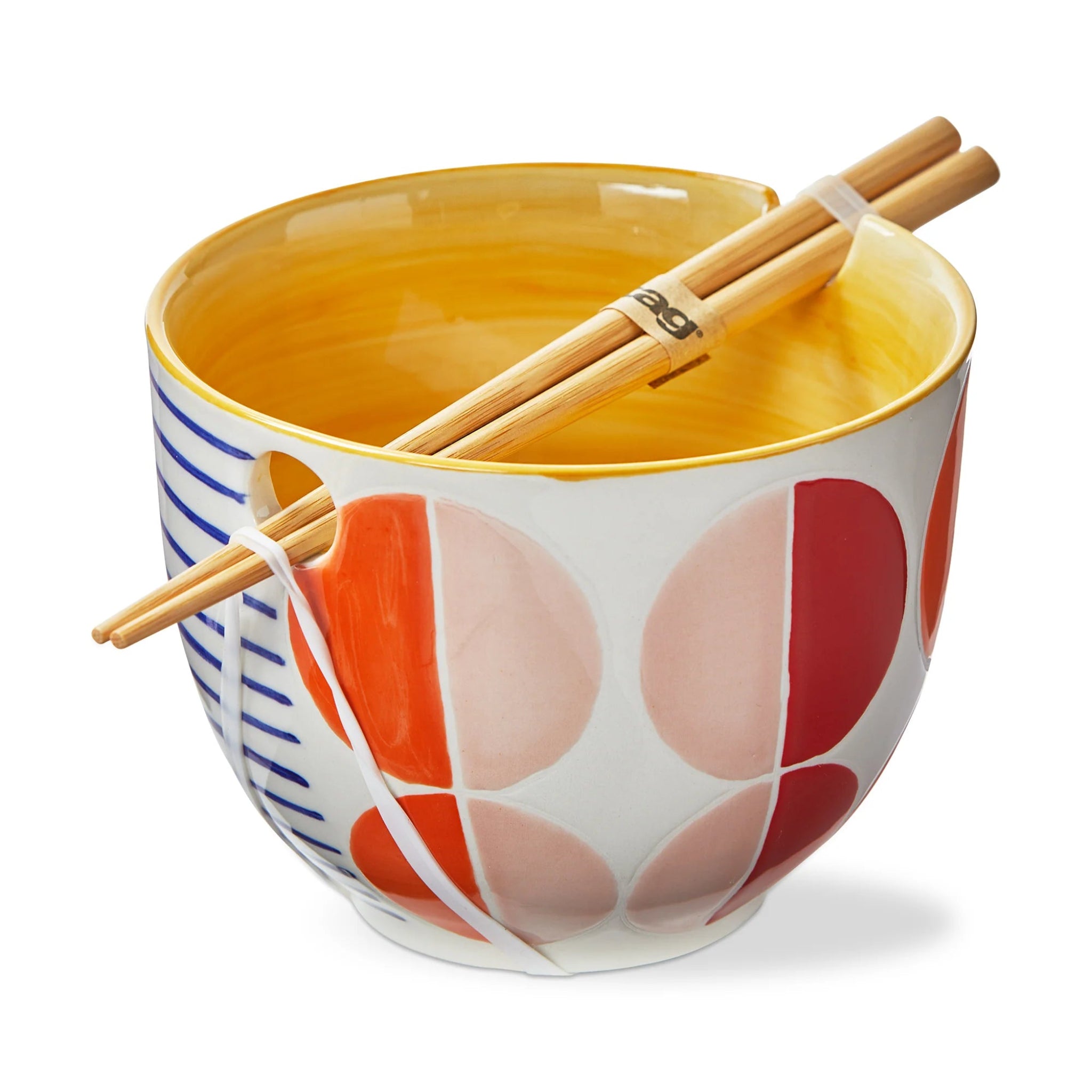 Noodle Bowl & Chopstick Set - Geo Circles